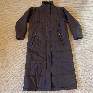 LL BEAN Women's Brown Down Puffer Long Coat Small